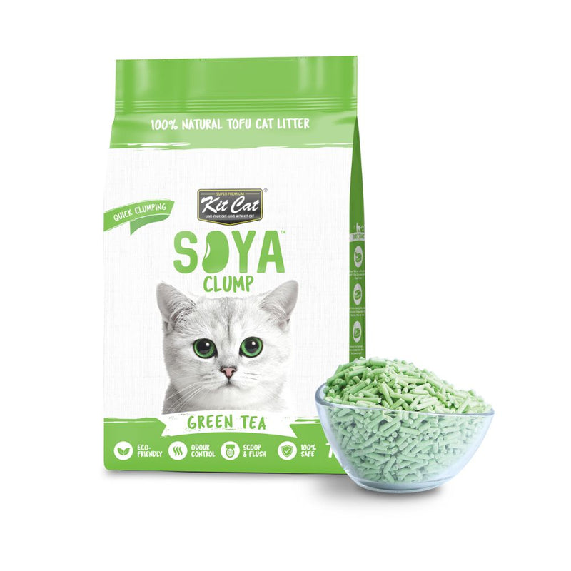 KitCat Cat Soybean Litter Soya Clump Green Tea 7L