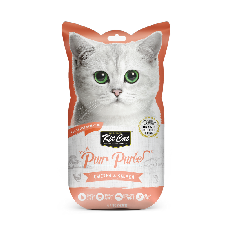 KitCat Purr Puree Chicken & Salmon 60g (4 x 15g)