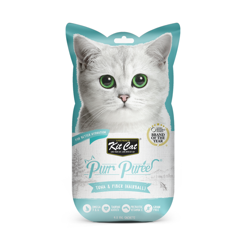 KitCat Purr Puree Tuna & Fiber 60g (4 x 15g)