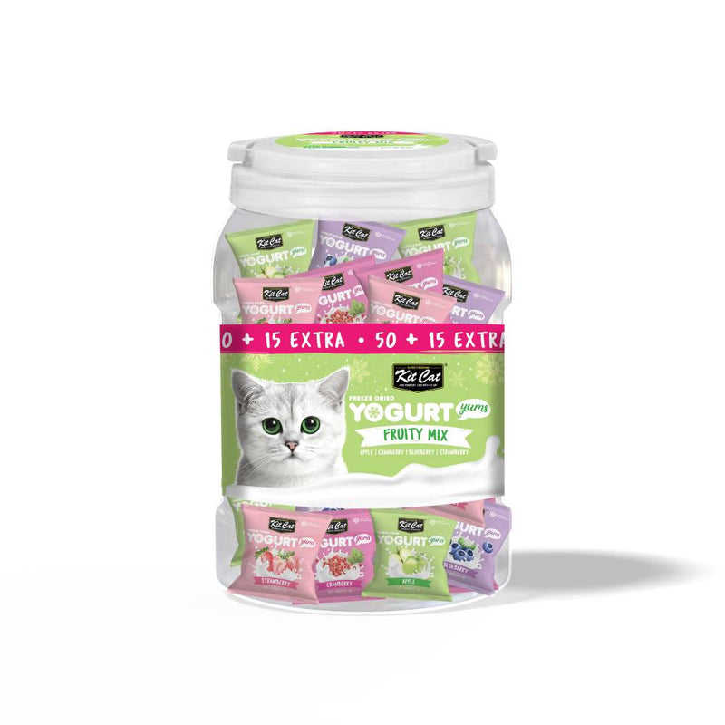 KitCat Yogurt Yums Freeze Dried Treats Tub Fruity Mix 65g (1g x 65)