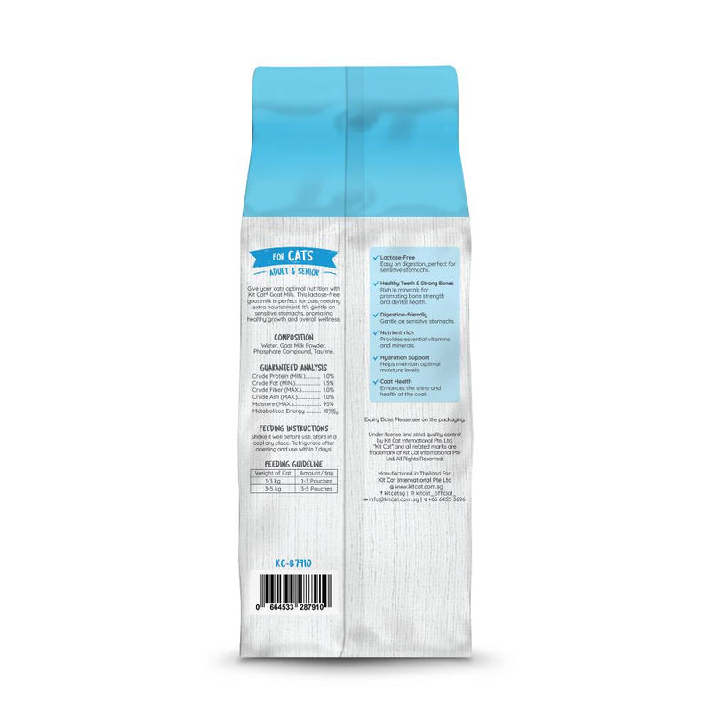 KitCat Lactose-Free Goat Milk Pouches for Cats (6 x 50ml)