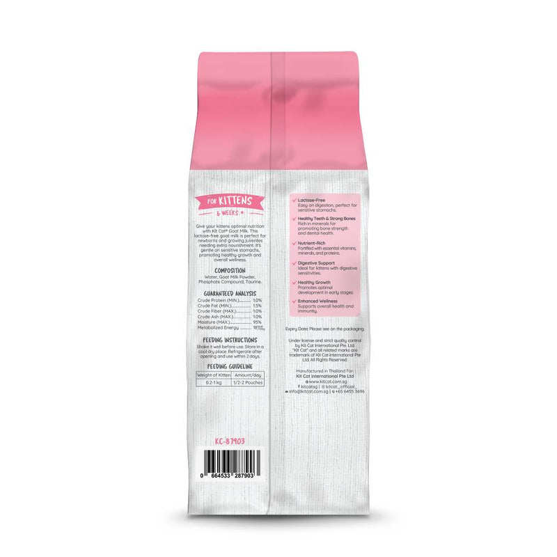 KitCat Lactose-Free Goat Milk Pouches for Kittens (6 x 50ml)