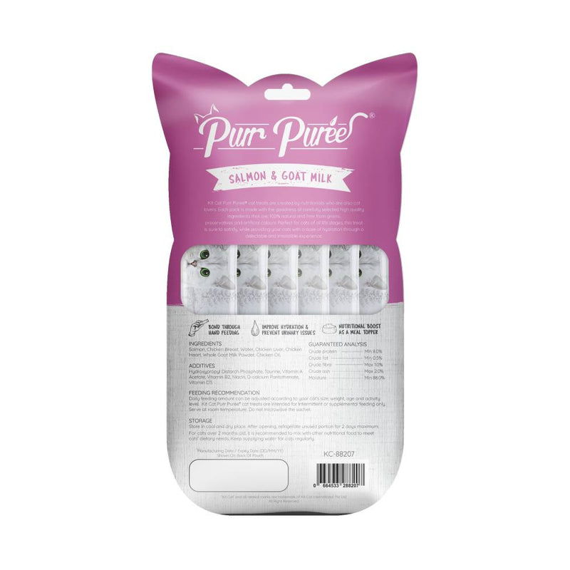 KitCat Purr Puree Salmon & Goat Milk (5 x 15g)