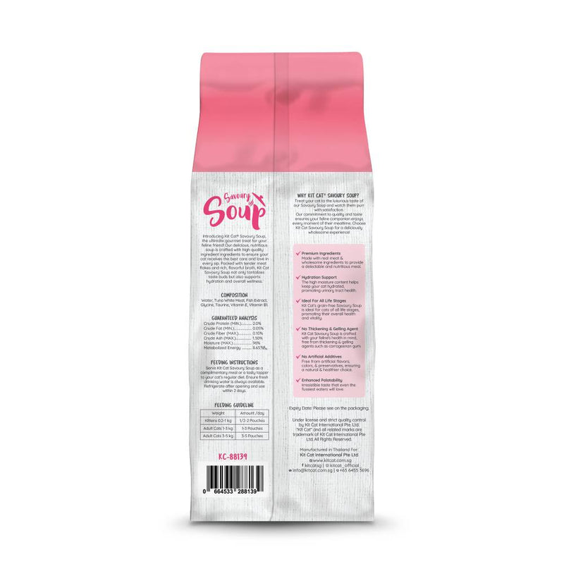 KitCat Savoury Soup Wet Food Pouches Tuna (6 x 50g)