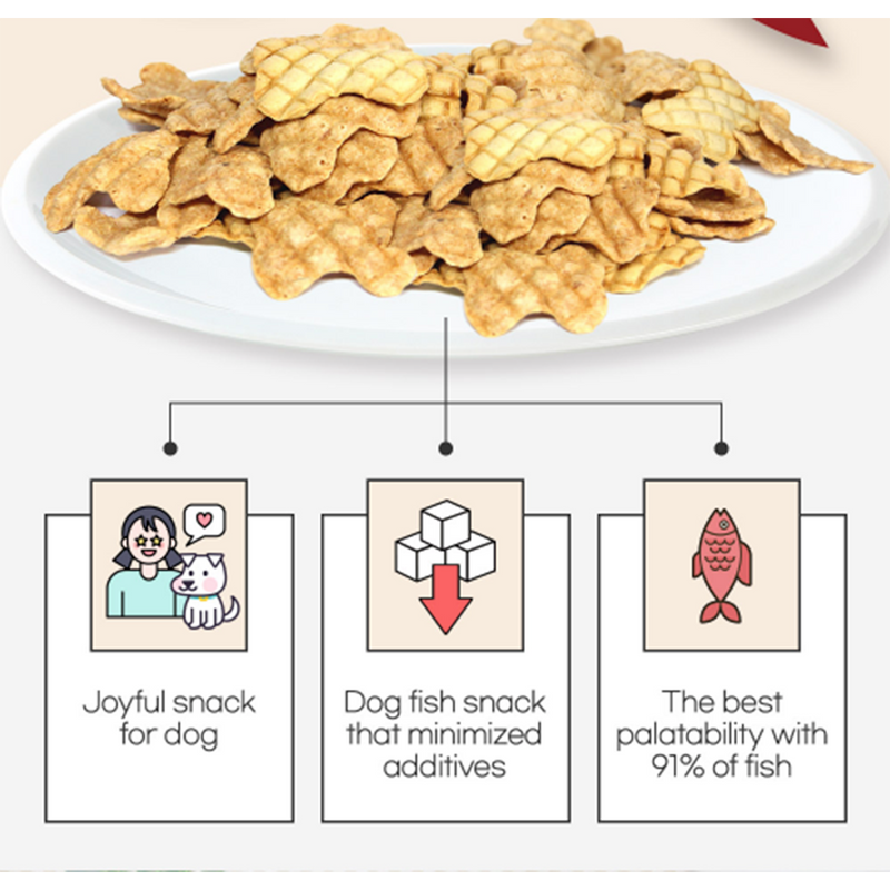 Korean Pet Food Dog Dried Fish Meat Snack Original 30g ( EXPIRY SEP 20