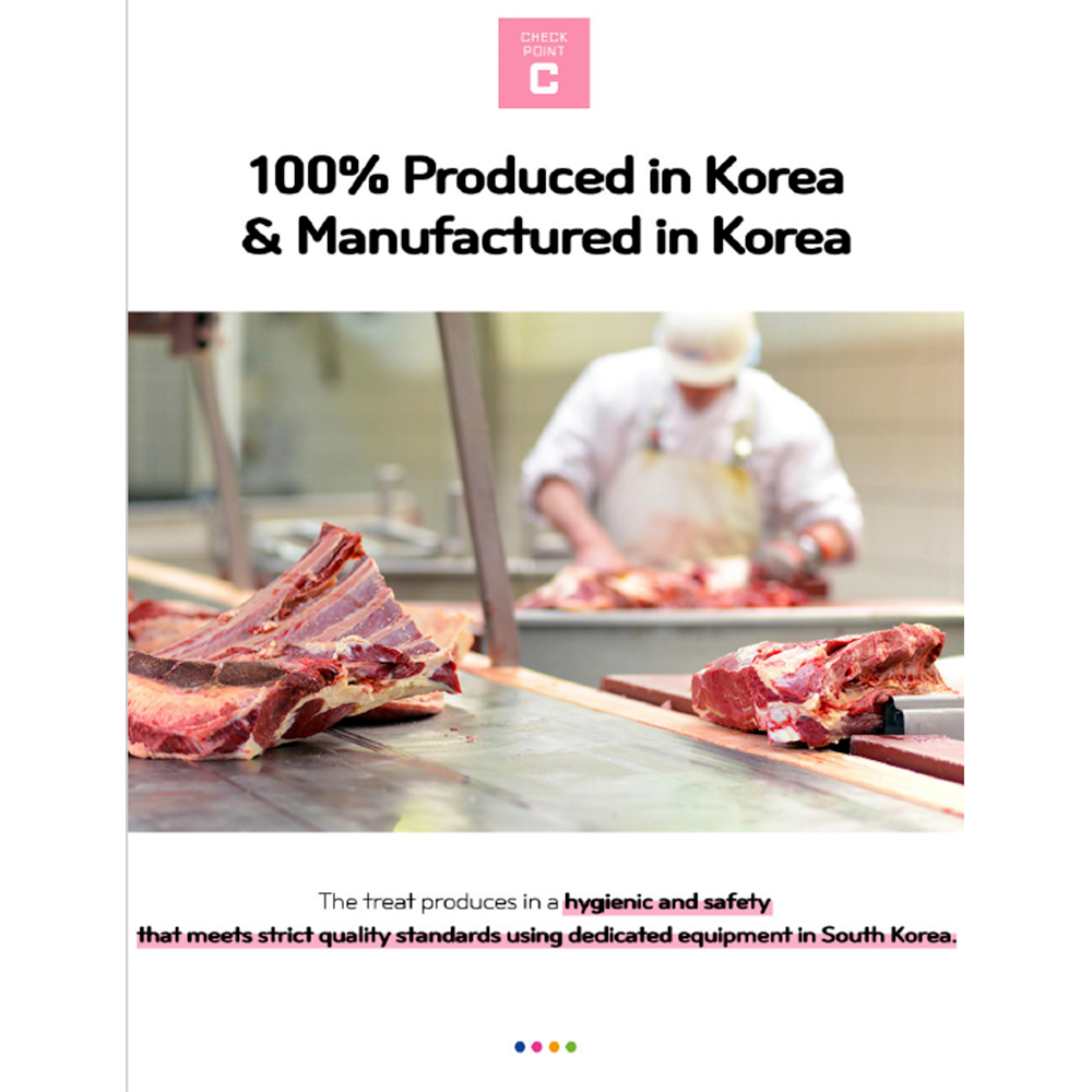 Korean Pet Food Dog Jerky Party Beef, Sweet Potato & Cheese 300g