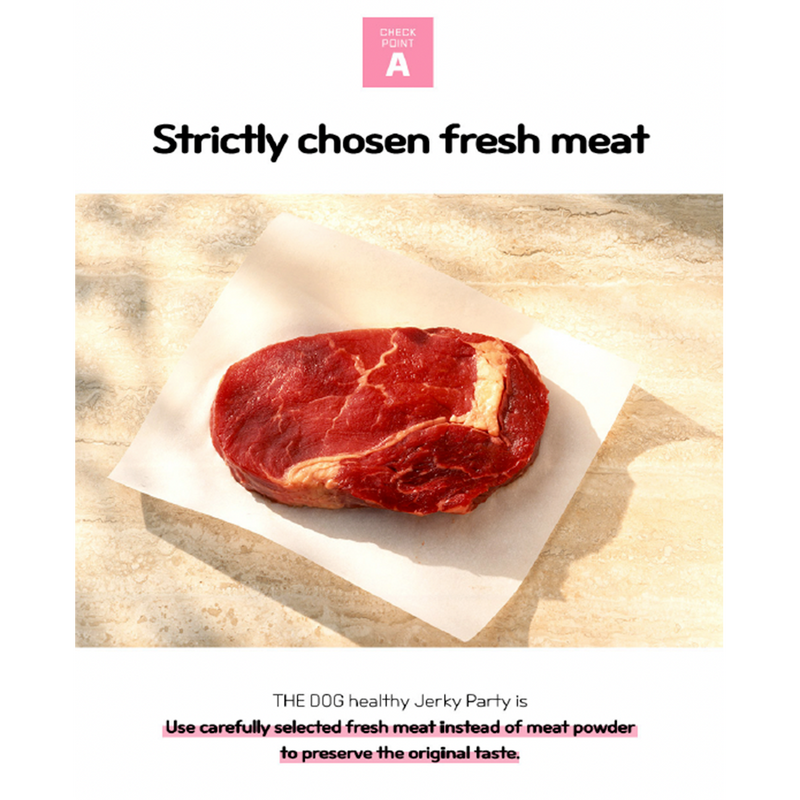 Korean Pet Food Dog Jerky Party Beef, Sweet Potato & Cheese 300g