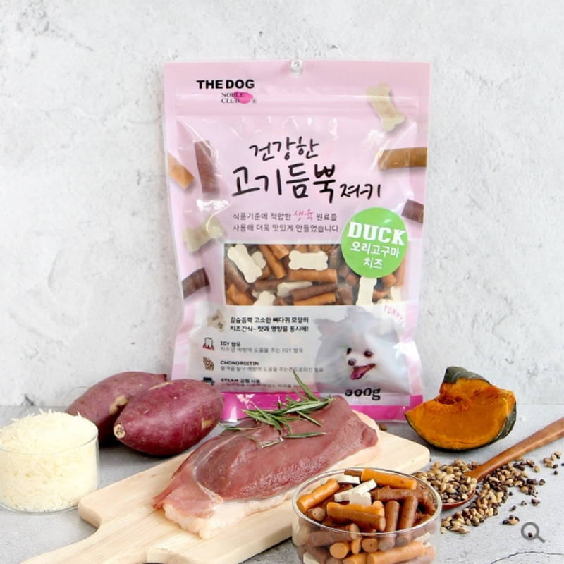 Korean Pet Food Dog Jerky Party Duck, Sweet Potato & Cheese 300g
