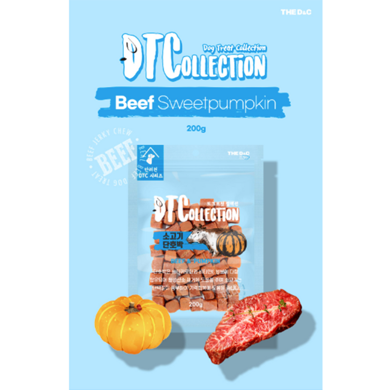 Korean Pet Food Dog Treat Collection Beef & Sweet Pumpkin Jerky 200g