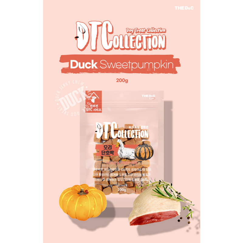 Korean Pet Food Dog Treat Collection Duck & Sweet Pumpkin Jerky 200g
