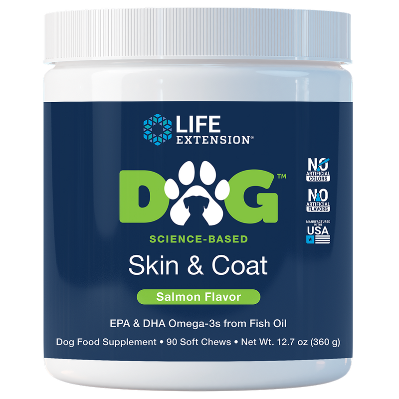 Life Extension Dog Skin & Coat Salmon 90 Soft Chews