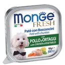 Monge Dog Fresh Chicken & Vegetables Pate with Chunkies 100g