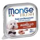Monge Dog Fresh Lamb Pate with Chunkies 100g