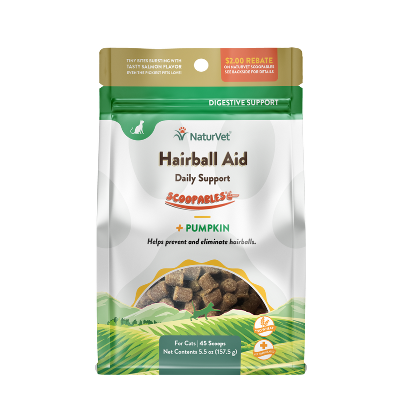 NaturVet Cat Hairball Aid Daily Support Scoopables 5.5oz