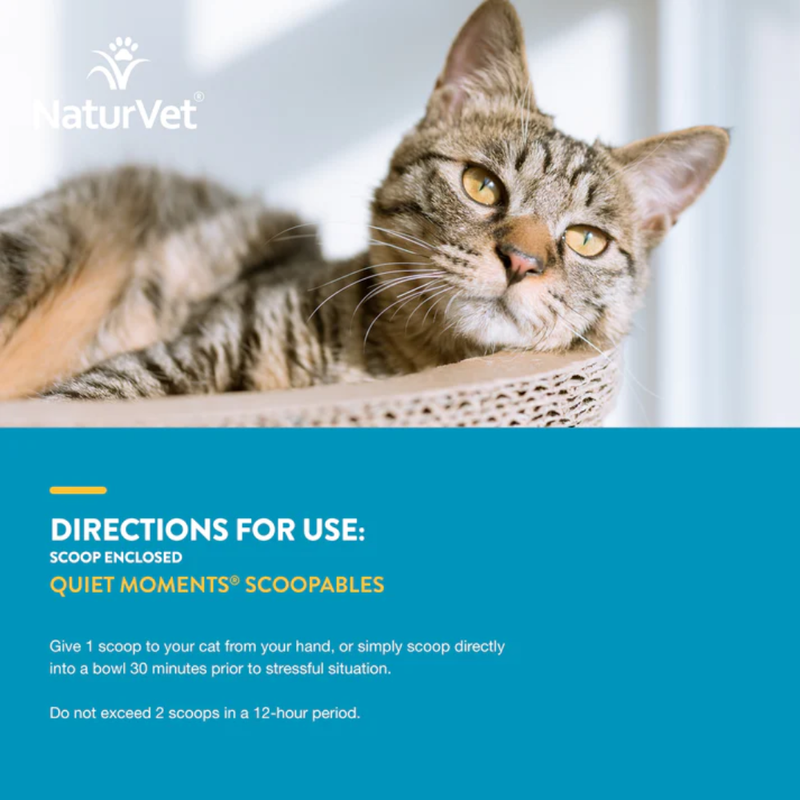 NaturVet Cat Quiet Moments Calming Aid Scoopables 5.5oz