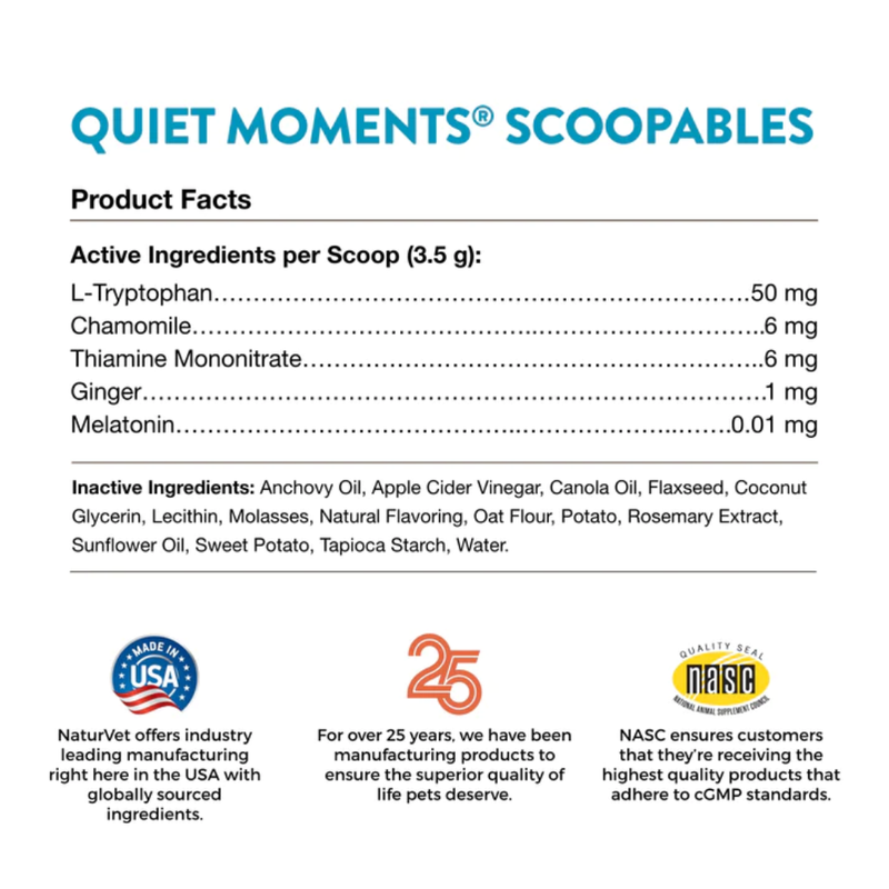 NaturVet Cat Quiet Moments Calming Aid Scoopables 5.5oz