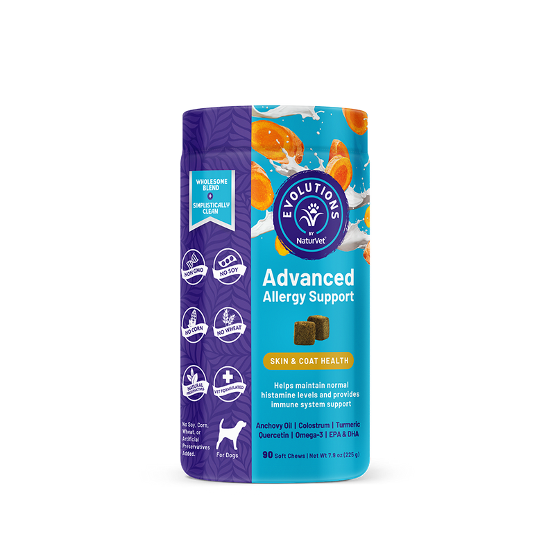 NaturVet Evolutions Advanced Allergy Support Soft Chews for Dogs 90cts