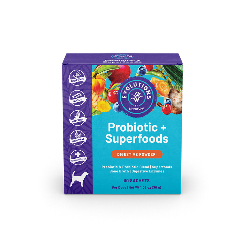 NaturVet Evolutions Probiotic Superfoods Digestive Powder for Dogs 30sachets