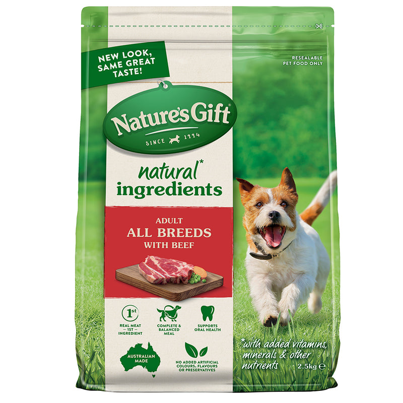 Nature's Gift Dog Adult All Breeds Beef 2.5kg