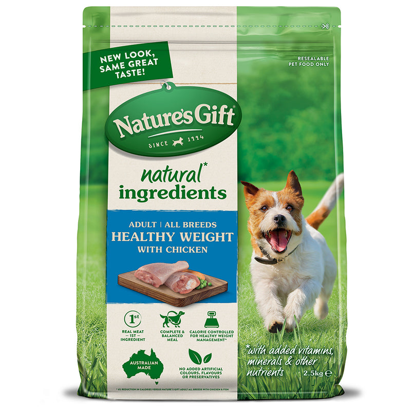 Nature's Gift Dog Adult All Breeds Healthy Weight Chicken 2.5kg