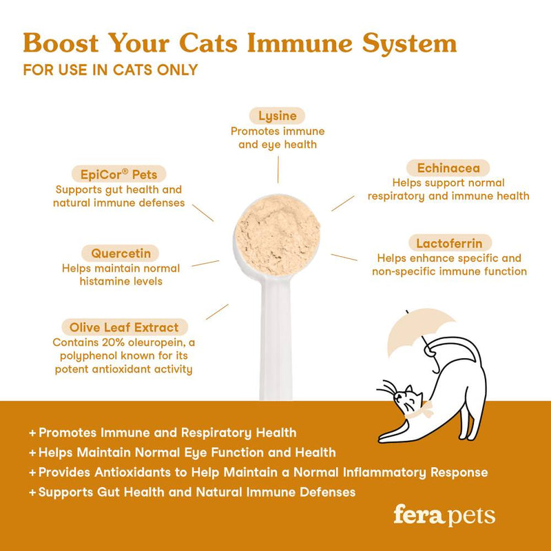 Fera Pets Cats Lysine Immune with Postbiotics 2.12oz