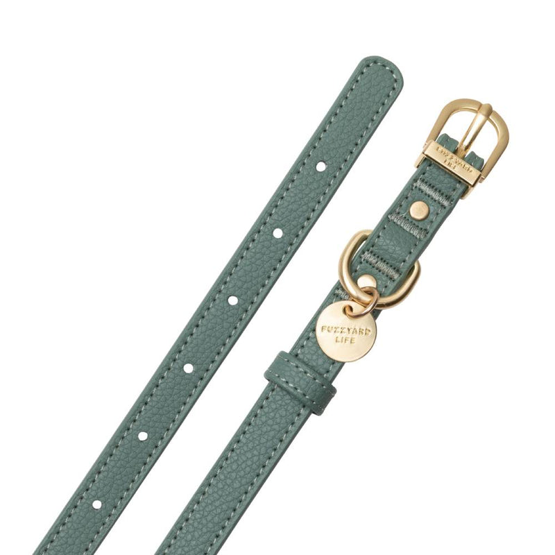 FuzzYard Dog Collar Life Atelier Myrtle Green S 28–40cm