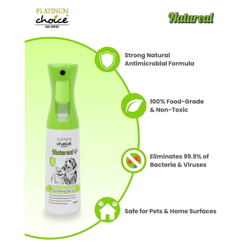 Platinum Choice Natureal Odour Eliminator & Sanitising Spray 300ml