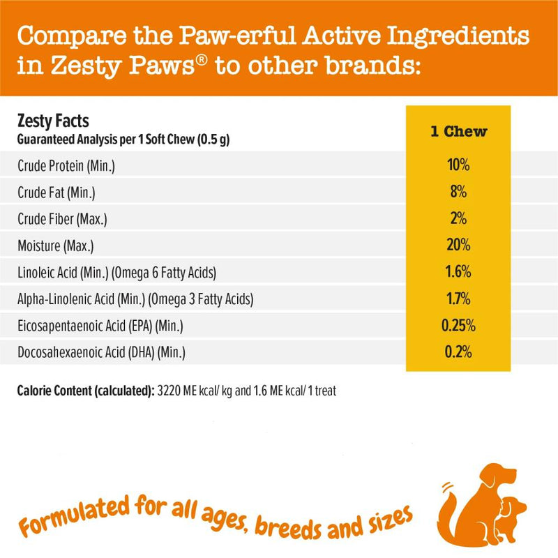 Zesty Paws Training Bites Bacon 8oz
