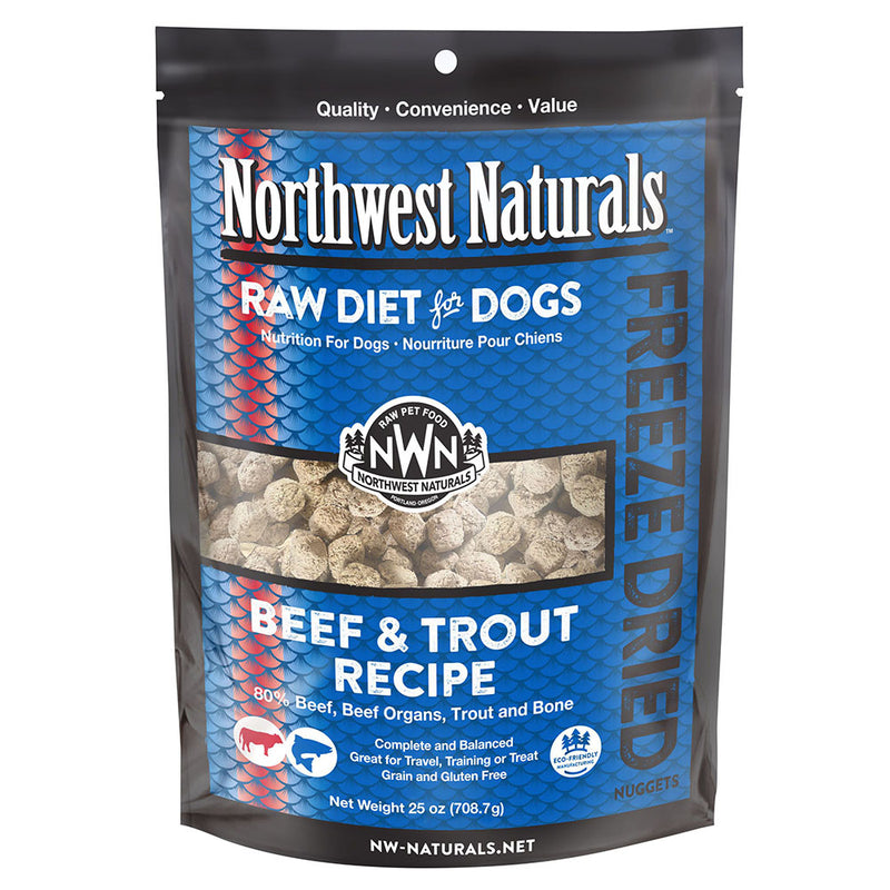 Northwest Naturals Dog Beef & Trout Freeze Dried Nuggets 25oz