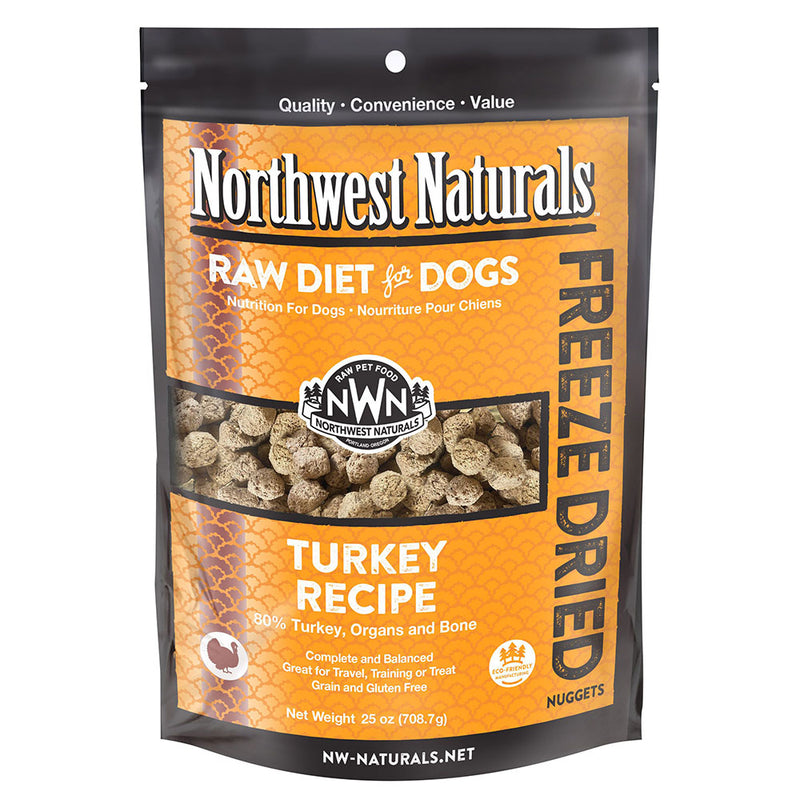Northwest Naturals Dog Turkey Freeze Dried Nuggets 25oz