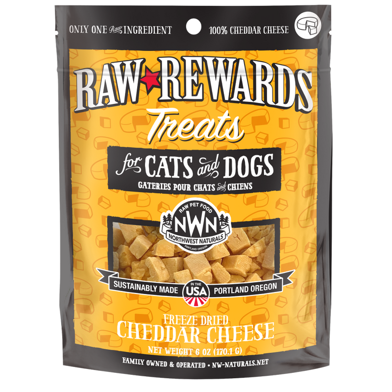 Northwest Naturals Dogs & Cats Raw Rewards Cheddar Cheese Treats 6oz
