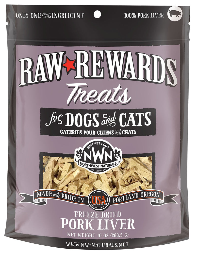 Northwest Naturals Dogs & Cats Raw Rewards Pork Liver Treats 10oz