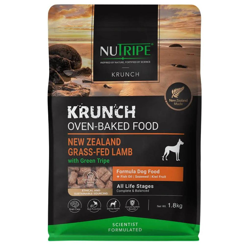 Nutripe Dog Krunch Oven-Baked NZ Grass-Fed Lamb with Green Tripe 1.8kg