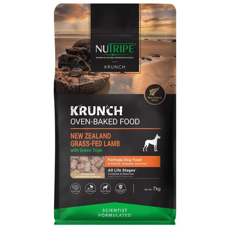Nutripe Dog Krunch Oven-Baked NZ Grass-Fed Lamb with Green Tripe 7kg