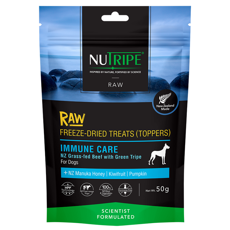 Nutripe Dog Raw Freeze Dried Treats Toppers Immune Care 50g