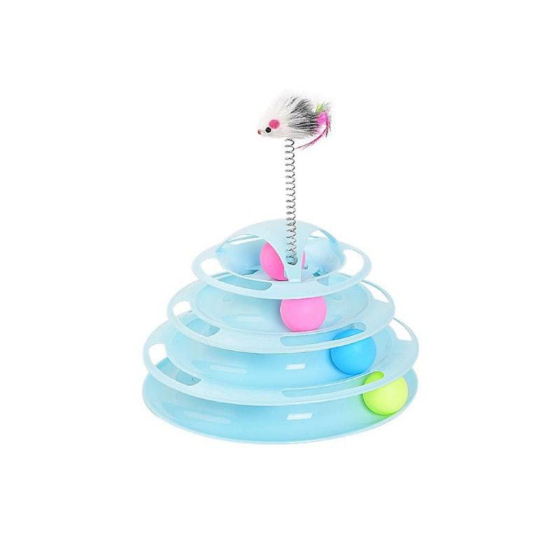 Ohmypet Cat Turntable Three Tier with Mouse Swatter