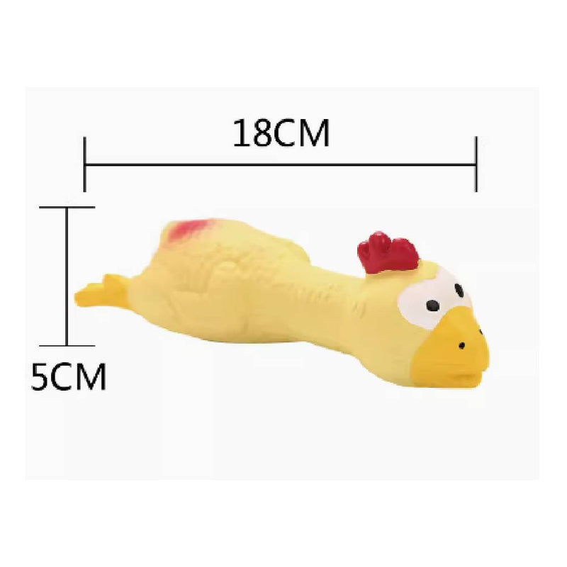 Ohmypet Latex Squeak Toy Screaming Chicken
