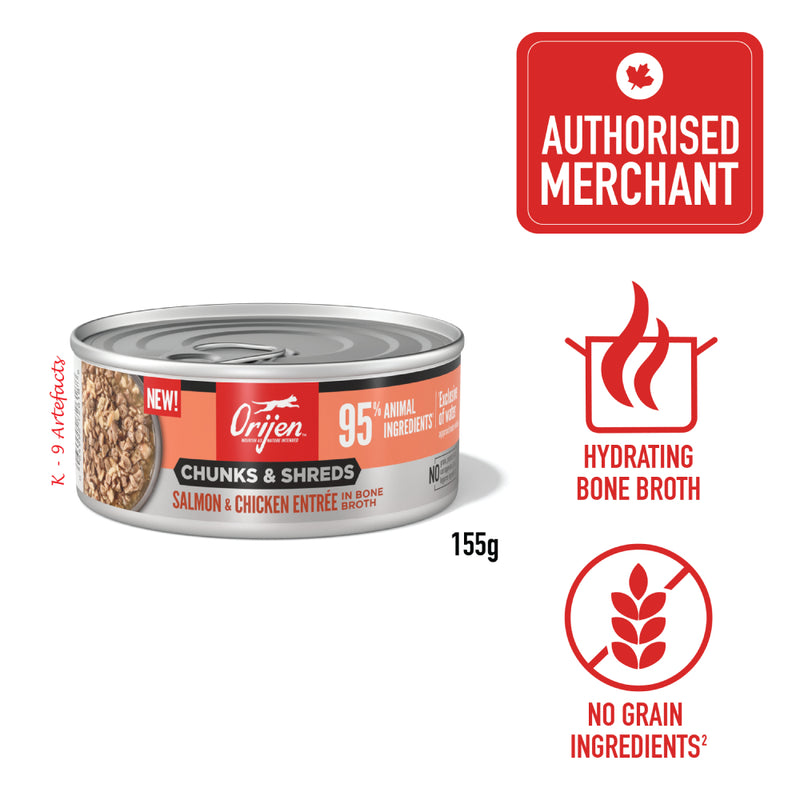 Orijen Cat Chunks & Shreds Salmon & Chicken Entree 155g