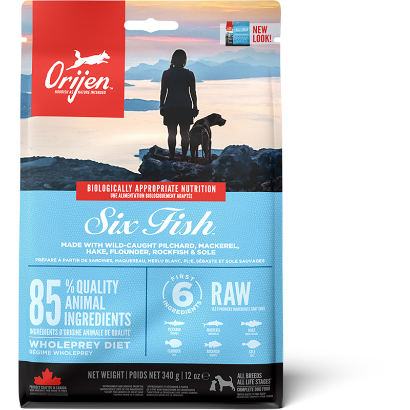 Orijen Whole Prey Diet Dog 6 Fish Formula 340g