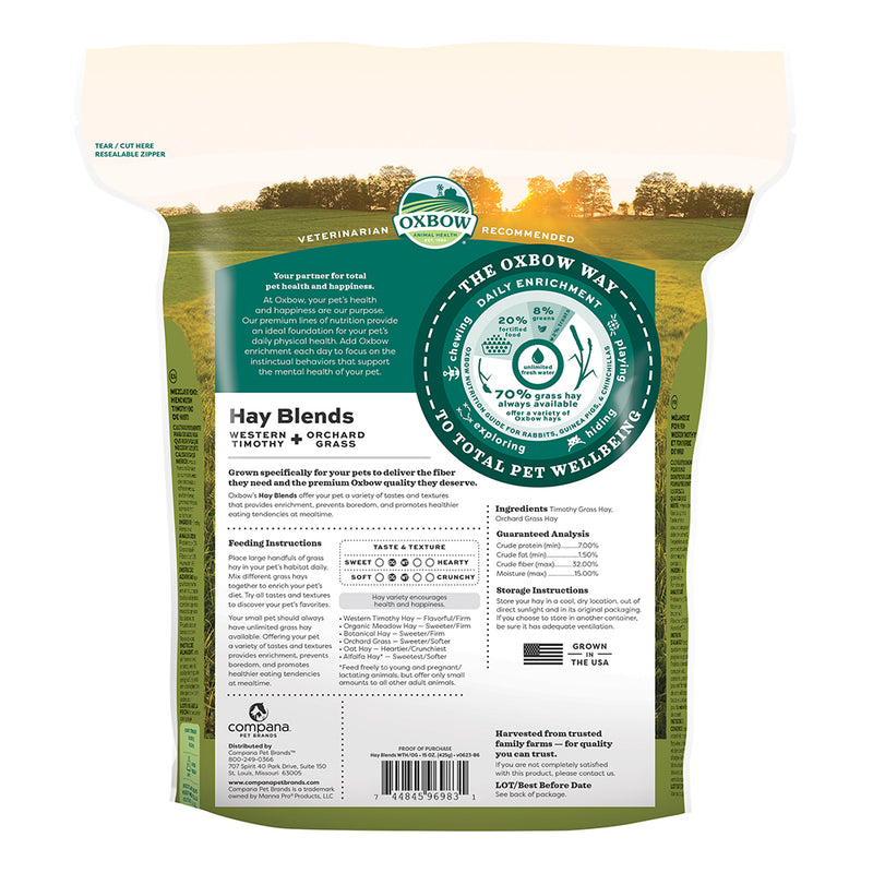 Oxbow Hay Blends Western Timothy & Orchard Grass 15oz