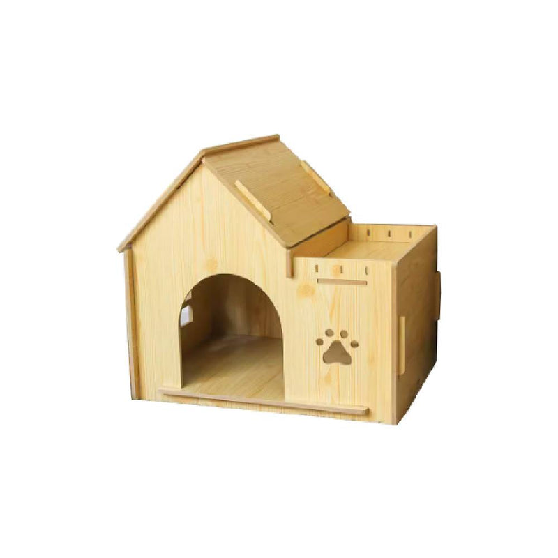 PetCity Wood Pet House with Rooftop L60cm x B46cm x 55cm