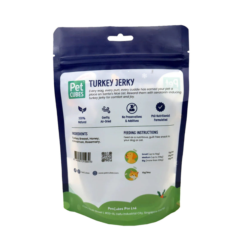 PetCubes Dog & Cat Turkey Jerky Treat 50g