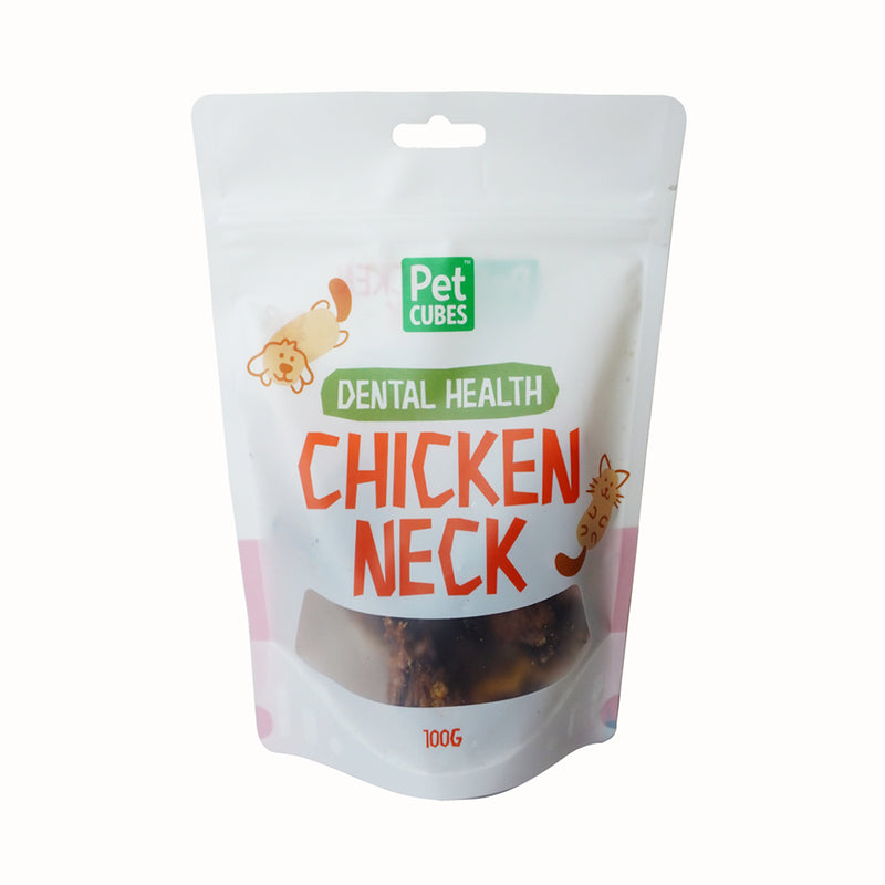 PetCubes Dogs & Cats Natural Treats Chicken Neck 100g