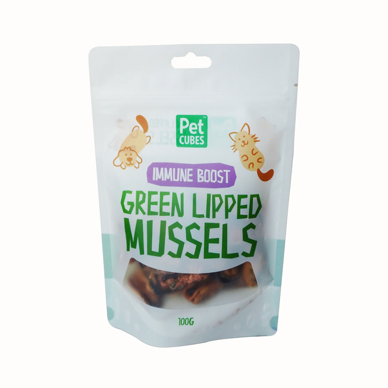 PetCubes Dogs & Cats Natural Treats Green Lipped Mussels 100g