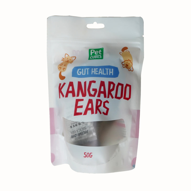 PetCubes Dogs & Cats Natural Treats Kangaroo Ears 50g