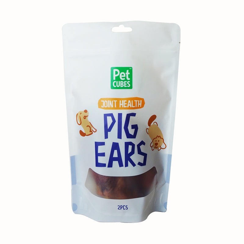 PetCubes Dogs & Cats Natural Treats Pig Ears 2pcs