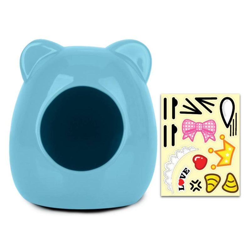 Pet Link OIC Kitty-Shaped Ceramic House Blue (OC10)