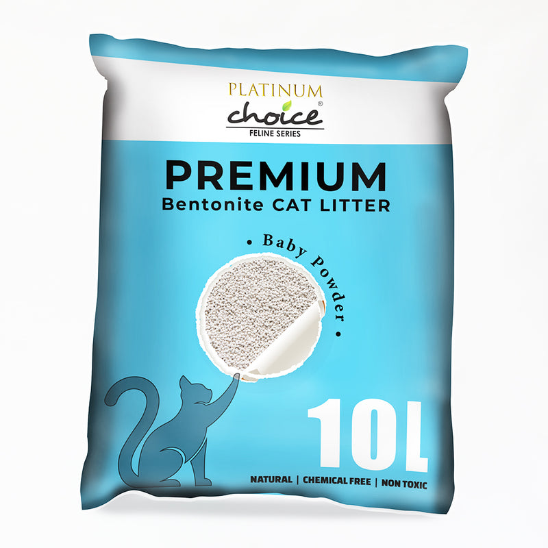 Platinum Choice Premium Bentonite Cat Litter Baby Powder 10L