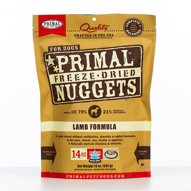 Primal Canine Freeze-Dried Nuggets Lamb Formula 14oz