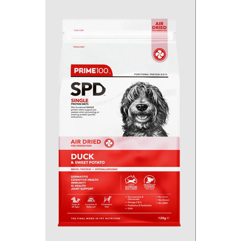Prime100 Dog SPD - Air Dried Duck & Sweet Potato 120g
